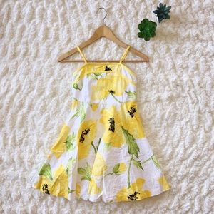 Girls Bonnie Jean Yellow and White Casual Dress